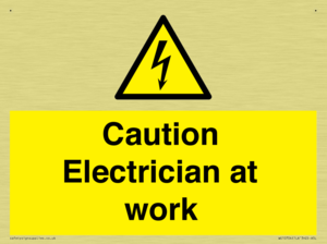 Caution Electrician at work